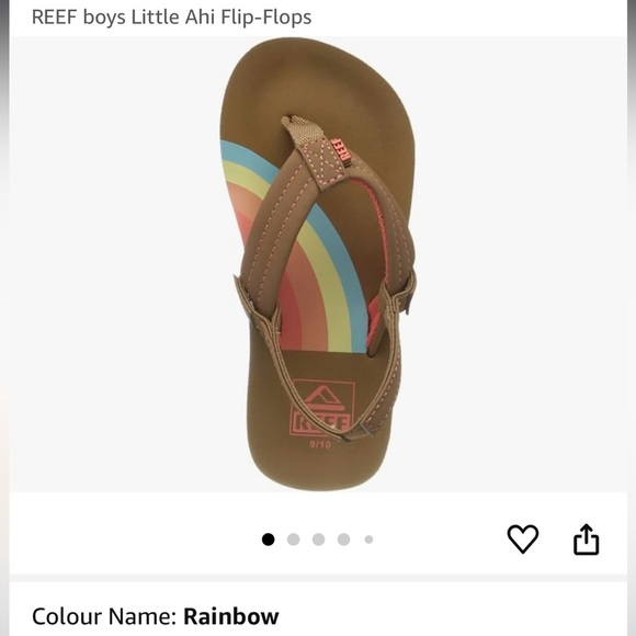 REEF Little Ahi Flip-Flops size 3/4 excellent condition - Picture 6 of 8